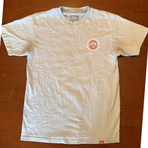Spitfire wheels spiral swirl shirt mens Medium short‎ sleeve gray red logo
